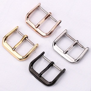 Пряжка для ремешка часов из нержавеющей стали, застежка Металлическая полированная серебристая, золотая, черная, 16 мм 18 мм 20 мм 22 мм, аксессуары для часов
