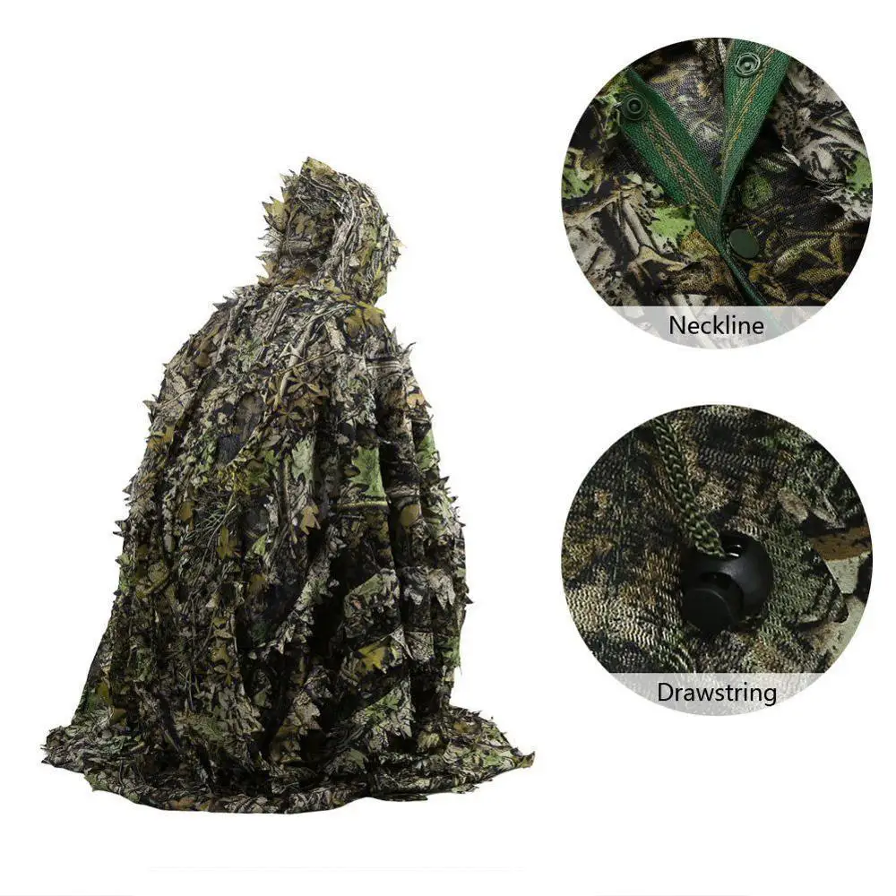 Камуфляжная одежда 3D Кленовый лист Bionic Охота Ghillie Yowie Снайпер птичьи часы