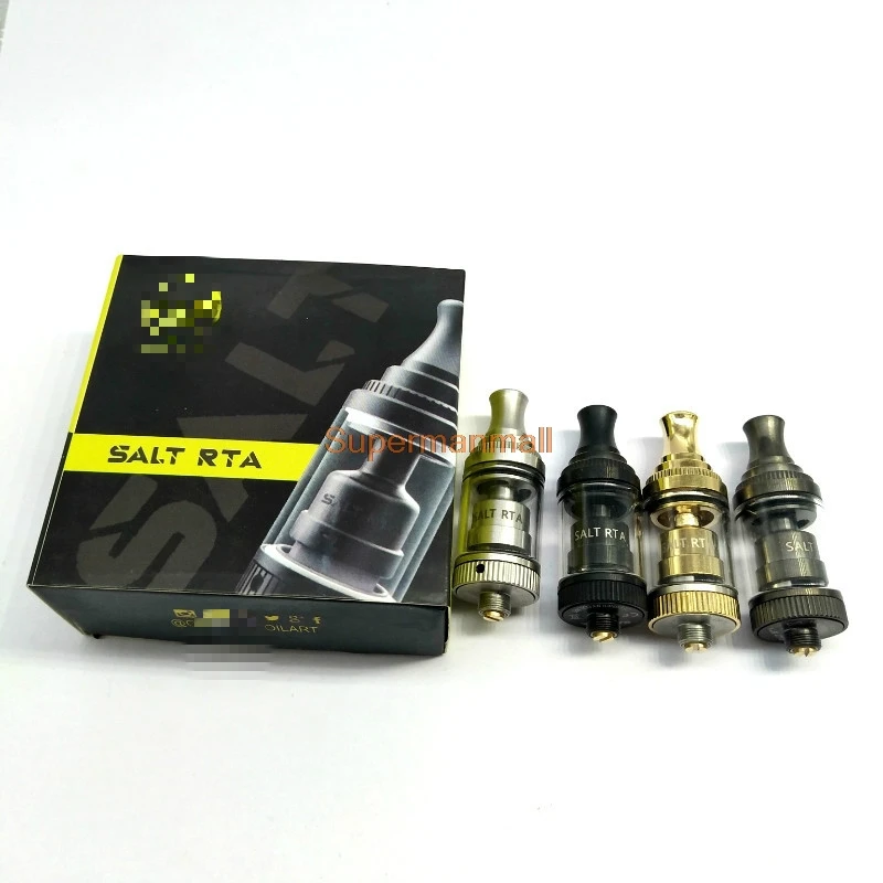 

New Salt RTA 2.0ml Rebuildable Atomizer Tank Single Coil With 3.5ml Glass Bubble Tube 18mm Adjustable Airflow Top-fill System