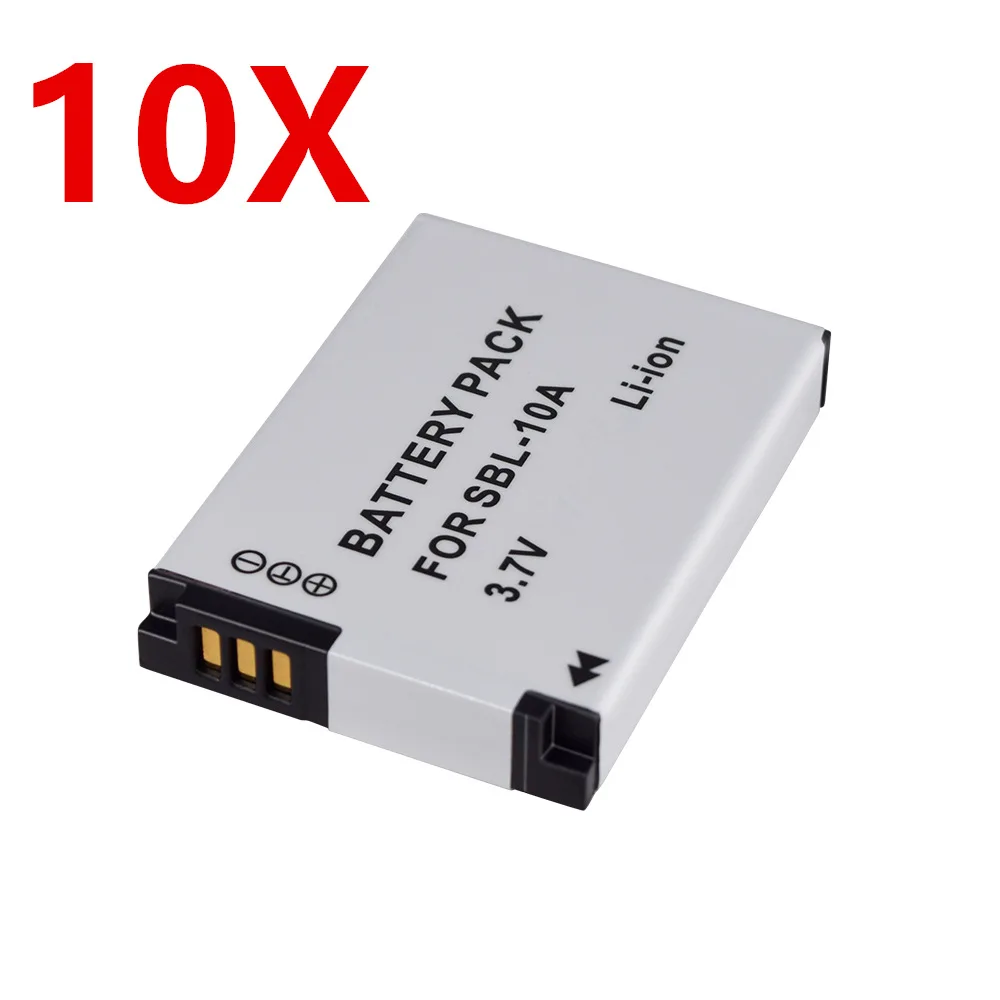 10 шт./лот SLB 10A батарея SLB10A VH105 для Samsung P800 P1000 ES60 EX2F HMX U10 U20 HZ10W HZ15W IT100 L100 M100 M110 WB700.|slb10a