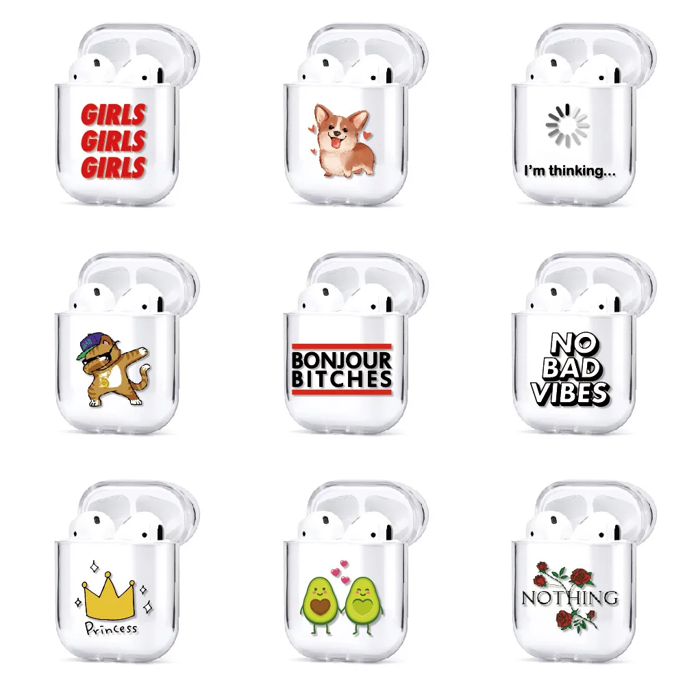 Беспроводной чехол для наушников Apple iPhone зарядная коробка AirPods Pro жесткий