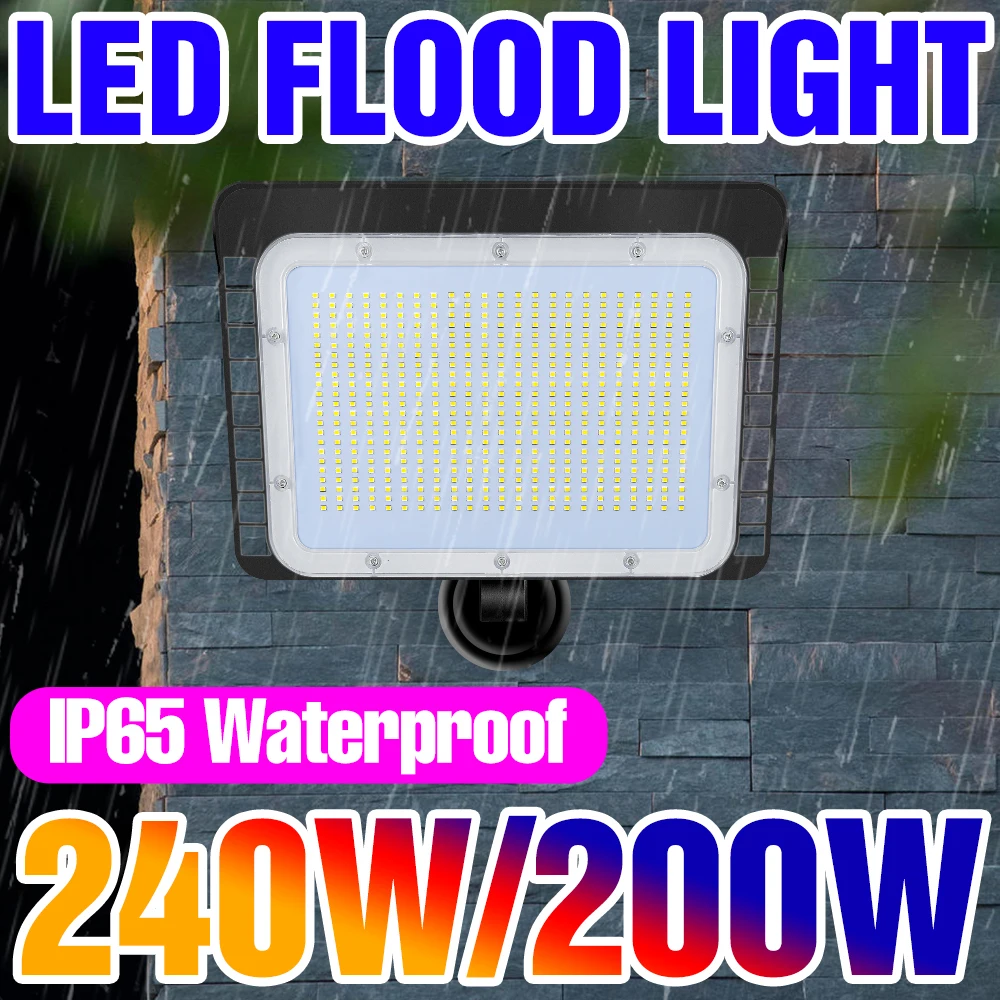 

Led Flood Light 220V Light Sensor Floodlight LED Street Lamp 50W 60W 80W 100W 120W 150W 200W 240W Outdoor Wall Spotlight 2835