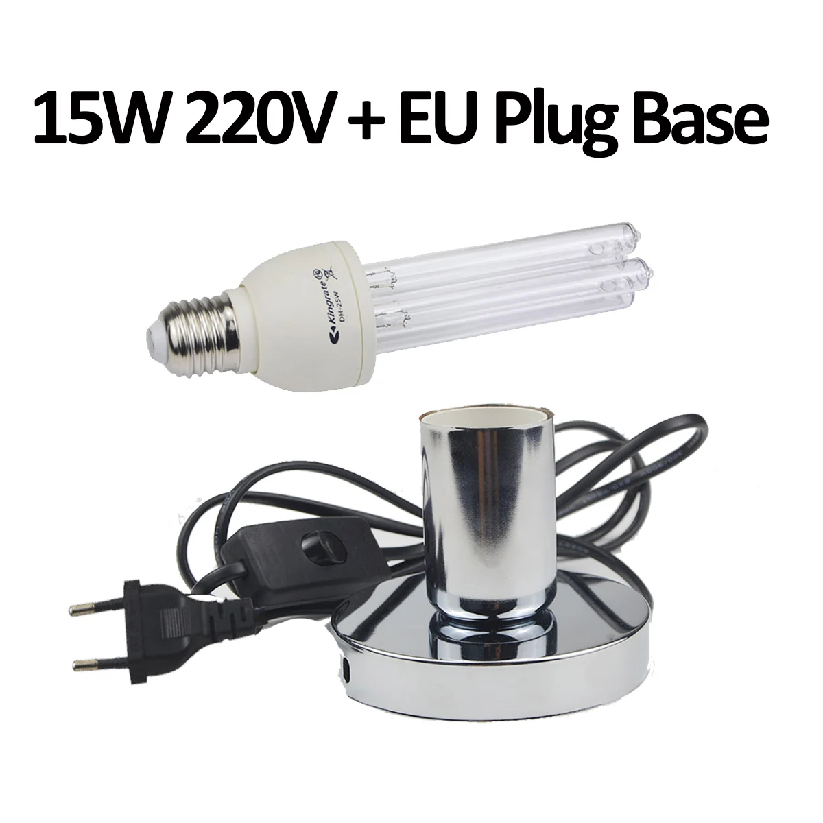15W 220V EU Plug UVC светодиодный E27 ультрафиолетовая озоновая бактерицидный свет 220 в 110 В бактерицидная кварцевая лампа бактерицидный клещ для дома и ванной комнаты - Мощность в ваттах: 15W 220V EU Plug