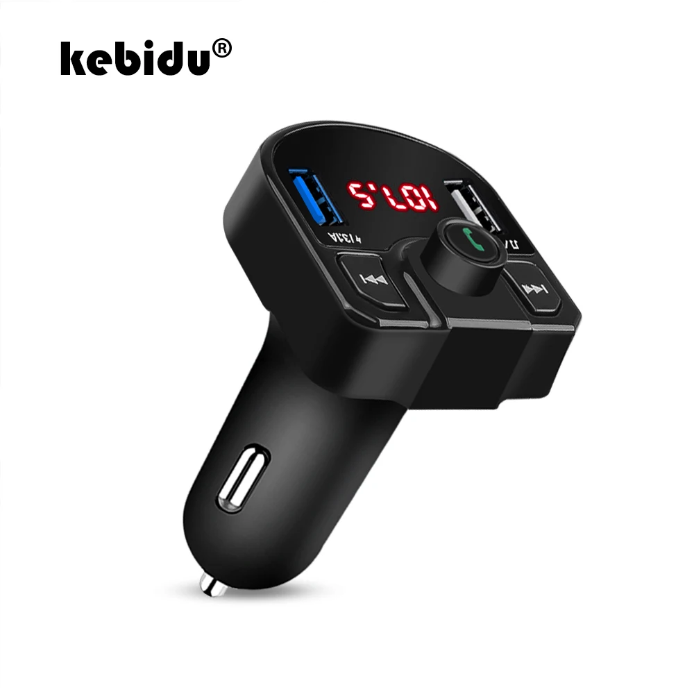 Автомобильное зарядное устройство kebidu с двумя USB-портами беспроводной Bluetooth Aux