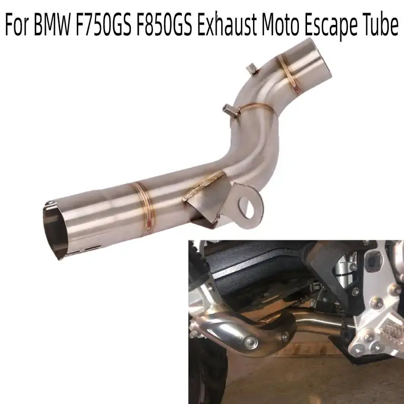 

Motorcycle Exhaust Middle Link Pipe For BMW F750GS F850GS F750 GS 2018 2019 2020 Moto Escape Tube Modified Escape Muffler