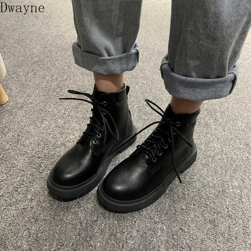2019 autumn new Korean version of the wild thick-soled locomotive boots ins street shooting Martin short tube women's shoe | Обувь