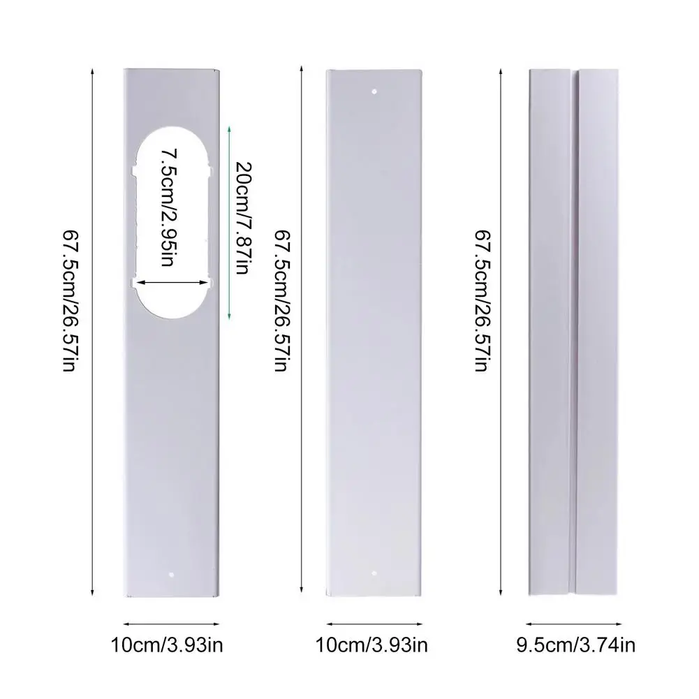 

2Pcs Adjustable Window Sealing Plate Portable Air Conditioner Window Air Vent Seal Coupler Adjustable Window Seals