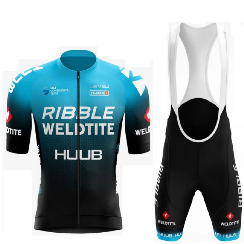 

2021Huub cycling jersey team uniform suit men's summer mtb running jersey short-sleeved breathable riding outdoor cycling jersey