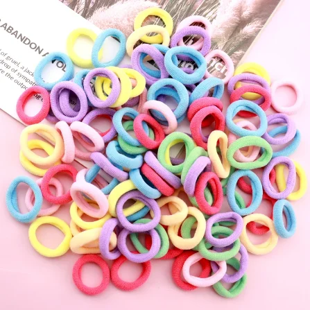 

30/50Pcs/Bag Children Cute Candy Cartoon Solid Rubber Bands Girls Lovely Elastic Hair Bands Kids Sweet Hair Accessories