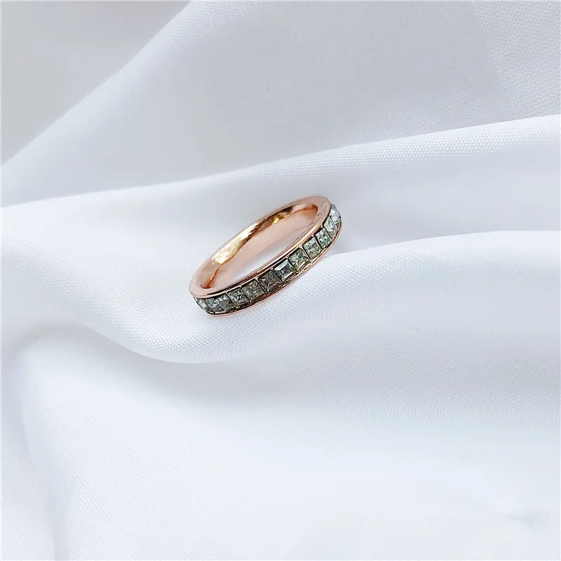 Модное горячее лаконичное классическое кольцо для пары из розового золота