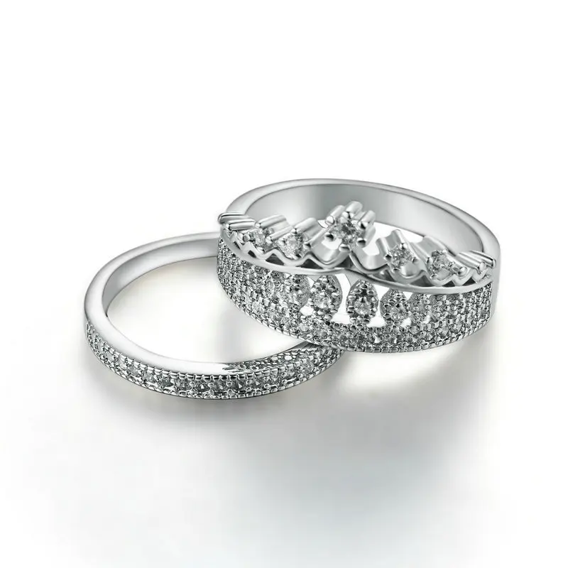 Новинка 2021 роскошные кольца в виде королевской принцессы с короной для женщин