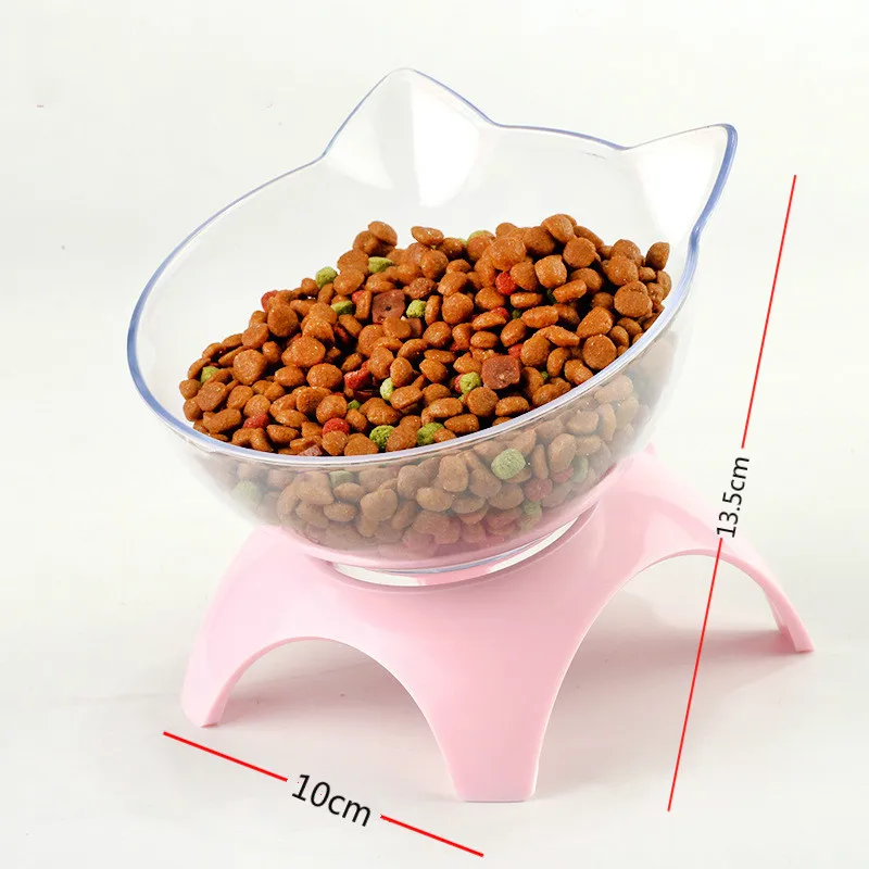 

Non-Slip Cat Bowls Double Bowls with Raised Stand Pet Food and Water Bowls for Dogs Feeders Cat Bowl Plastic Dog Bowl