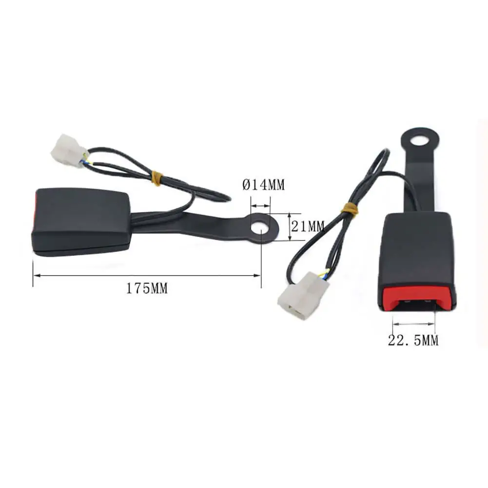 

Car Seat Safety Belt Locking Buckle Socket Plug Connector with Warning Cable