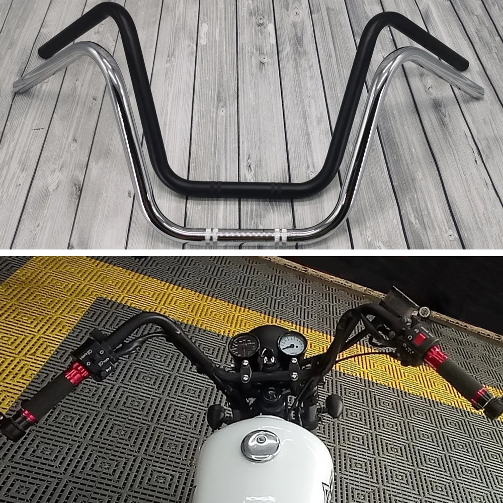 

Vintage Motorbike Handlebar 25mm 1'' Super High Classic Steering Wheel for Bobber Chopper Cruiser Scooter Sportster Handle Bars