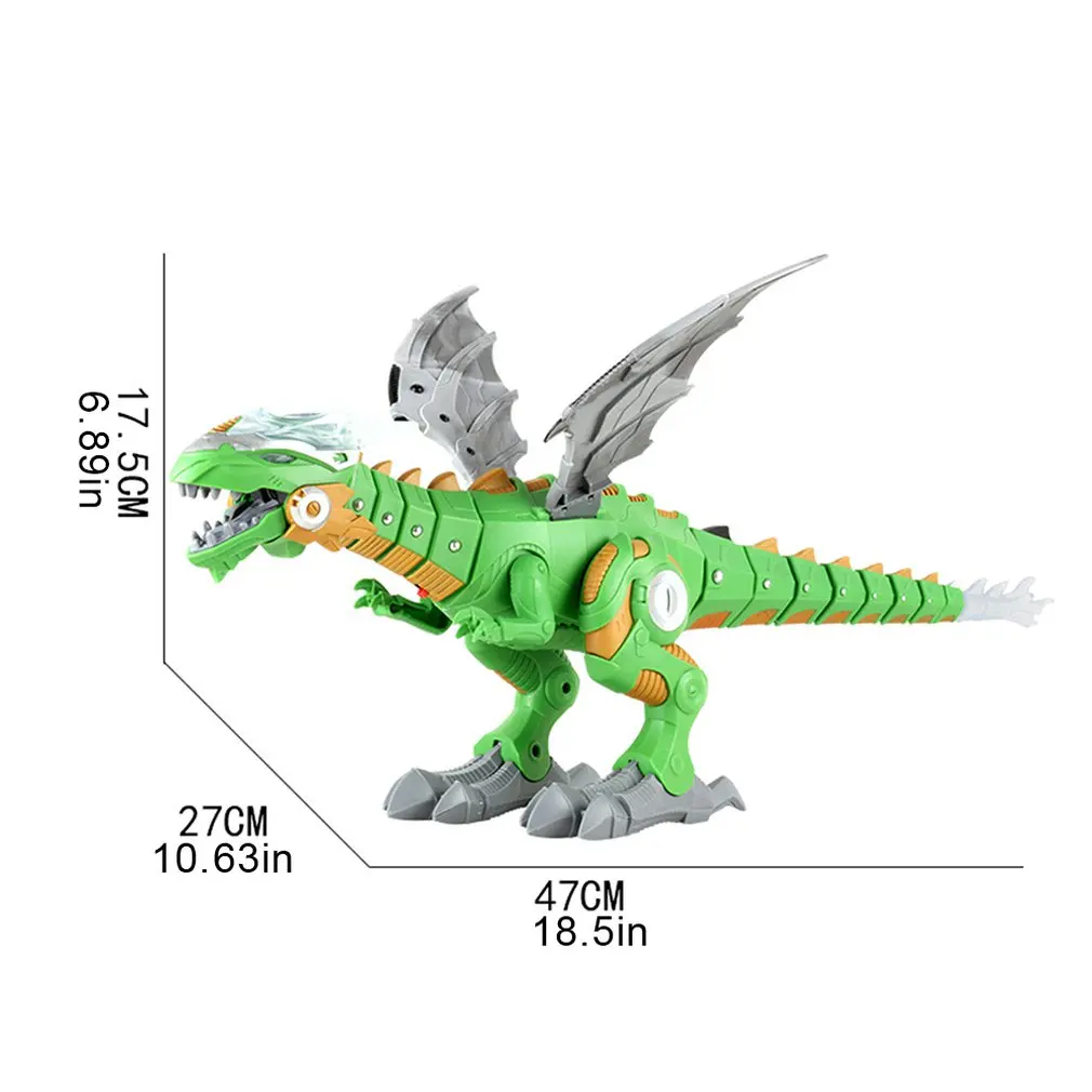 

Electric Toy Large Format Walking Spray Dinosaur Robot With Light Sound Mechanical Dinosaurs Model Toy For Kids Children