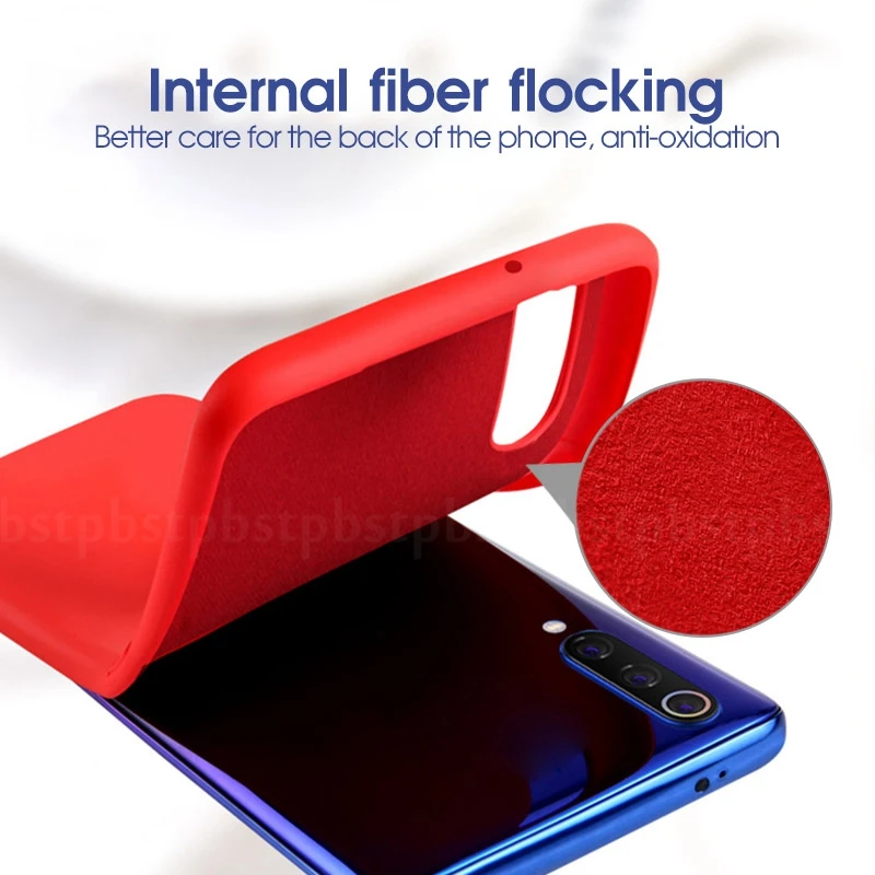 Smartphone Case For Xiaomi Redmi 7 Note Pro K20 Cases Liquid Silicone Candy Colorful Phone Mi 9t 9tPro 9se | Мобильные телефоны и