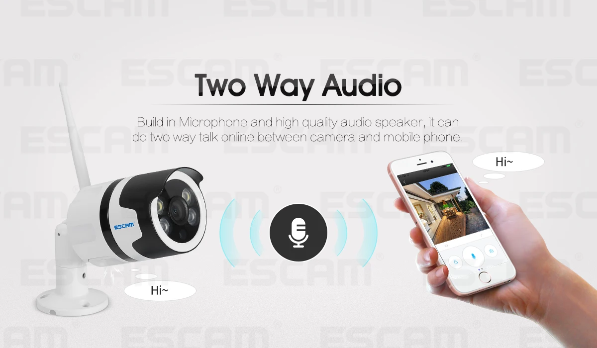 ESCAM P6SPro QF508 IP камера HD 1080P 2MP Водонепроницаемая уличная полноцветная ночного