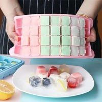 36 grids silicone ice cube trays molds reusable safe square freezer juice ice making tools with lid kitchen tools bar supplies