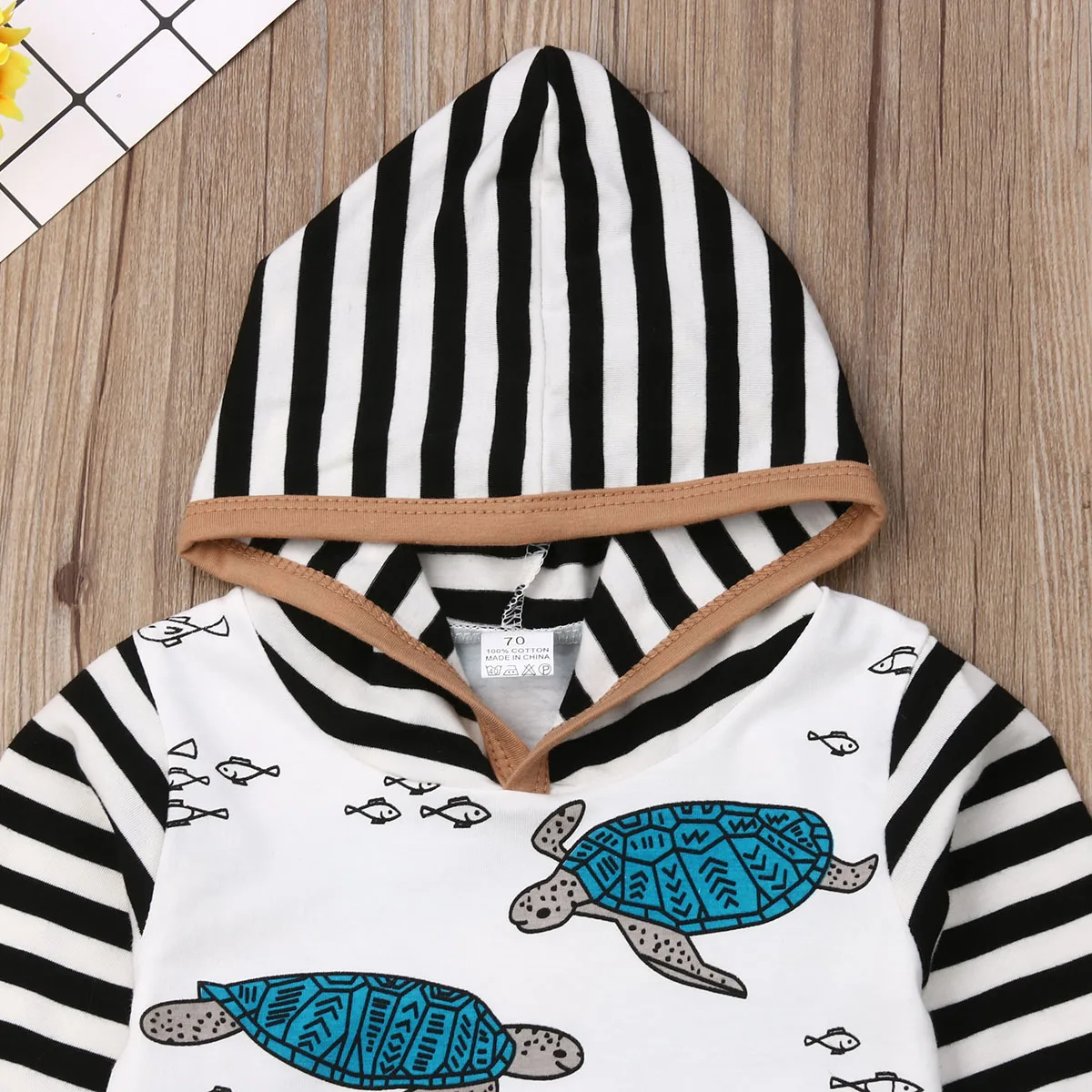 2019 Brand Newborn Baby Boys Girls Cartoon Hoodie Striped Tops Long Pants Legging Outifts Tracksuit Autumn Casual Clothing | Детская