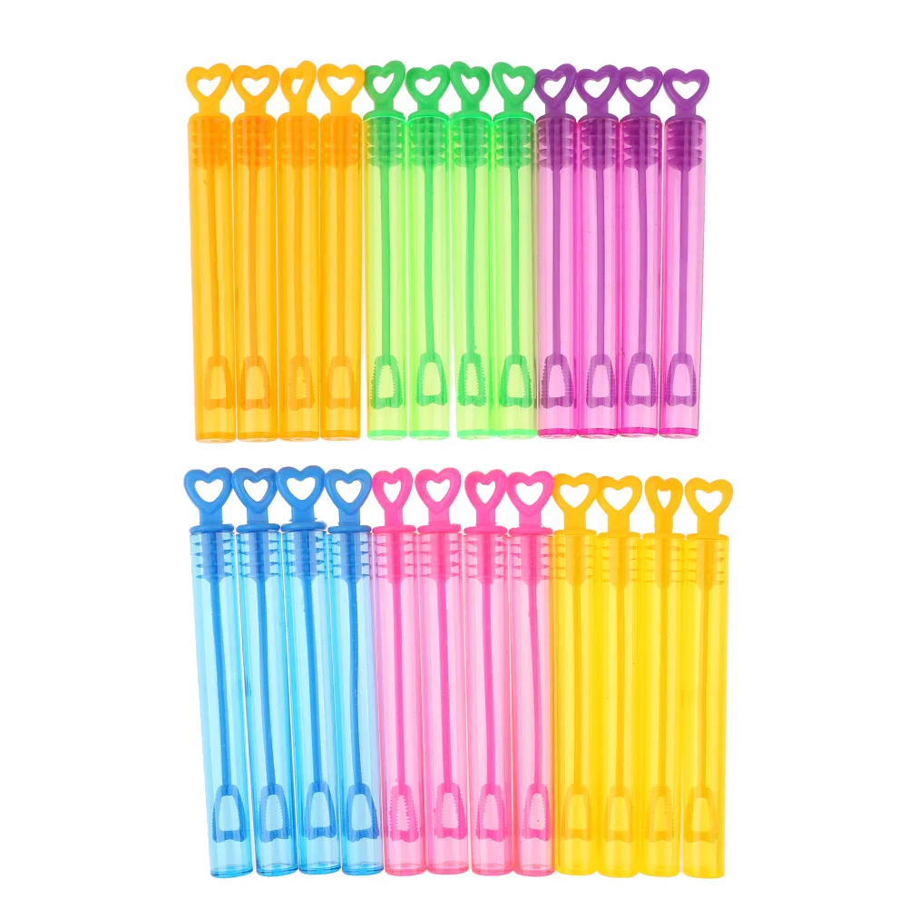 

1/6/12/24/50/60/100pcs Bubble Maker Water Bottle Toy Love Heart Wand Tube Star Transparent/Color Wedding Party Decoration