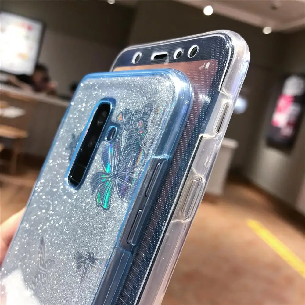 360 чехол из ТПУ с цветком для samsung Galaxy S9 SPlus S10 5G S10E Note 10 9 8 мягкий телефона |