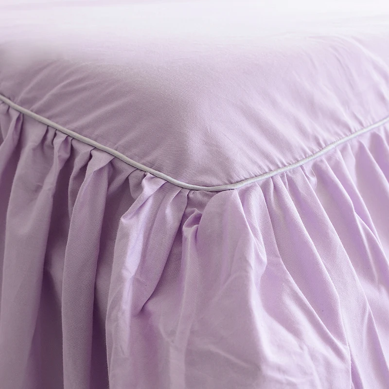 Комплект кружевного постельного белья принцессы фиолетовый жаккардовый