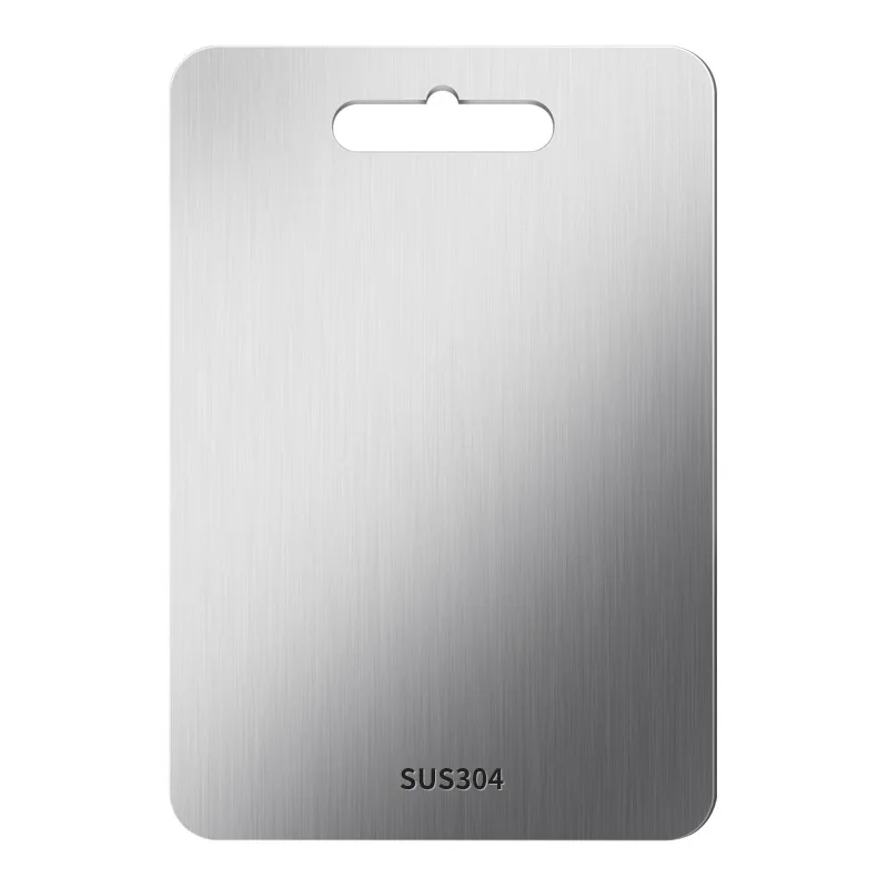 

Home Use Double-sided Stainless Steel Chopping Board Rolling Panel Anti-mildew Cutting Board 304 Stainless Steel Cutting Board