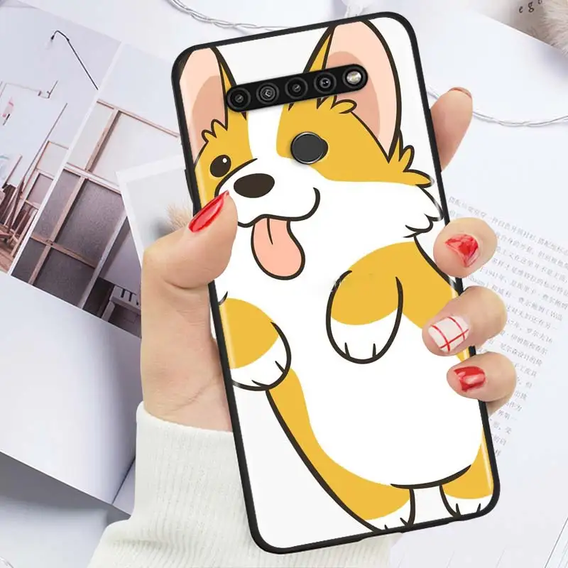 

Cartoon Corgi Dog For LG K92 K42 K22 K71 K61 K51S K41S K30 K20 2019 Q60 V60 V50 S V40 V30 G8S G8 X ThinQ Phone Case