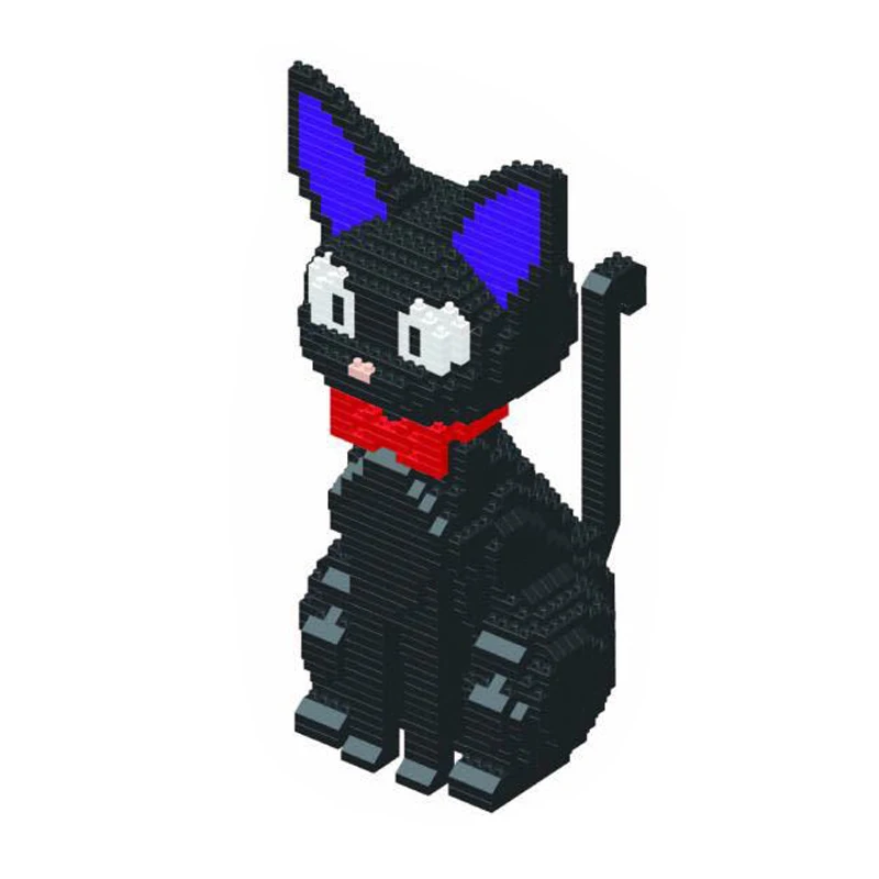 Модель 3D Babu из мультфильма Джиджи черная кошка сидящее животное домашнее 8806 шт.