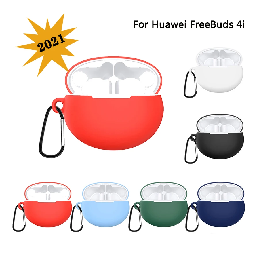 

2021 Soft Silicone Earphone Cover For Huawei FreeBuds 4i Wireless TWS Headset Coque For Huawei Free buds 4i Case