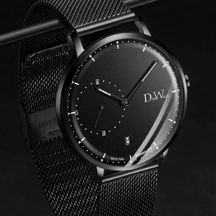 DITA мужские повседневные наручные часы 2.5D Hardlex зеркало Авто Дата