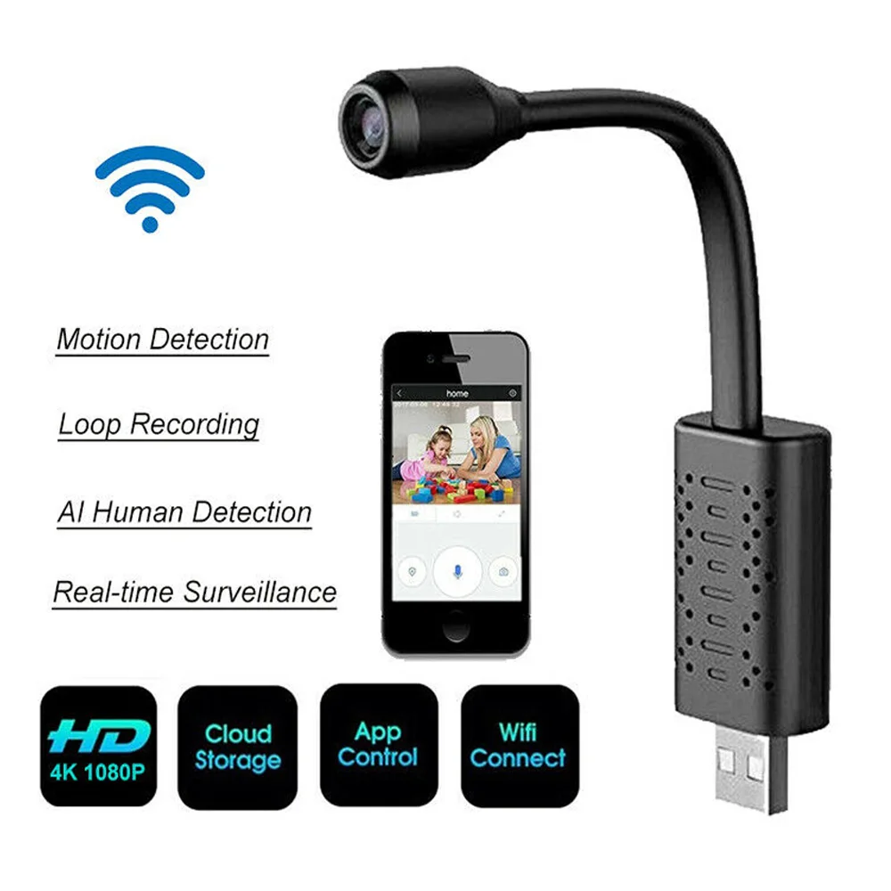 

Smart Mini Wifi USB Camera Portable Real-time Security Camcorder Support TF Card Record Motion Detection Mini Camera