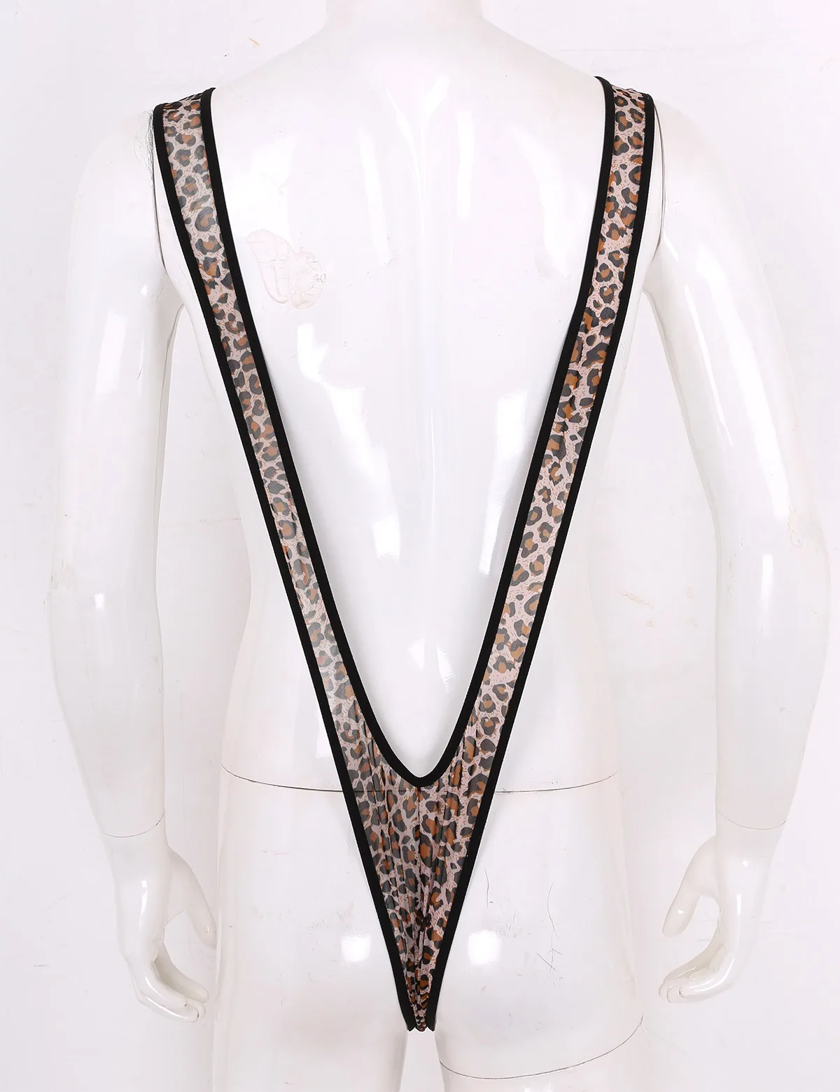 Цельный купальник мужские Манкини стринги эластичный V-образный открытый