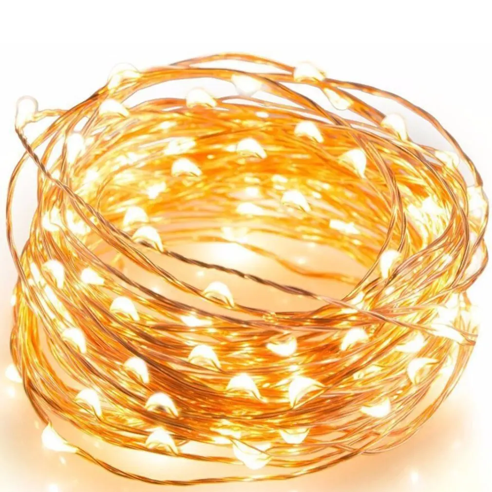 Type1 Наружная Солнечная медная клеммы для проводов медная проволочная лампа струна в спальню креативная световая гирлянда водонепроницаемый декоративный свет - Испускаемый цвет: Type1