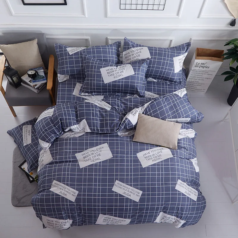 Летнее одеяло для двуспальной односпальной кровати 150*200 200*230 в клетку стеганые