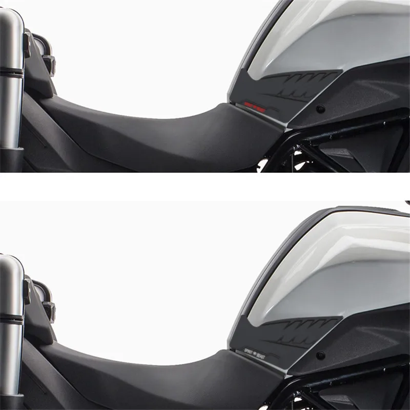 

Black Motorcycle Tank Protection Sticker Rubber Modification Accessories Anti Skid Side Protection Decal for Benelli TRK502