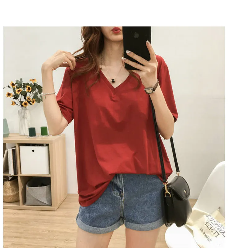 

2021summer 150 kg extra large size women's plus fat short-sleeved T-shirt women's fat m loose casual slimming tops women's trend