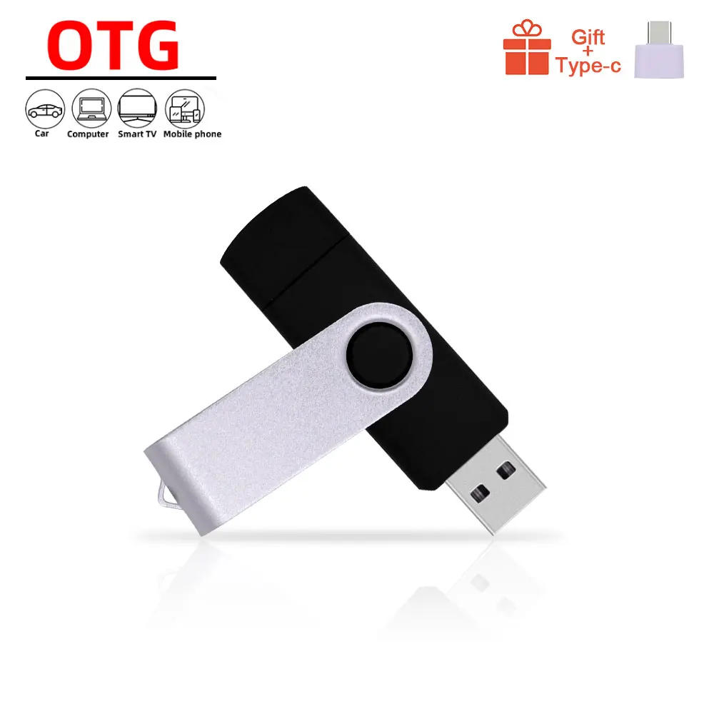 Пользовательский логотип OTG Usb флэш накопитель 2 0 металлический Флешка 4 ГБ 8 16 32 64
