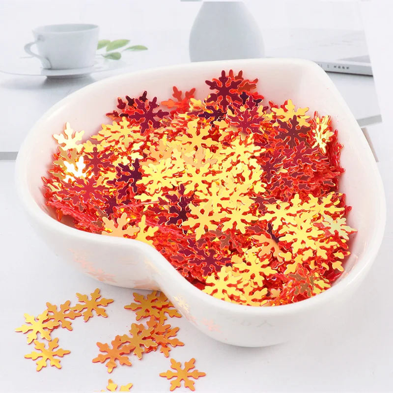 Пайетки для ногтей 9 мм в виде снежинок пайетки поделок материалы ручной работы