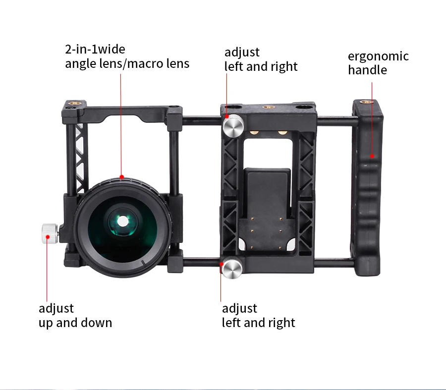 Универсальный стенд для фотосъемки аксессуары для фотостудий Наборы смартфон астроном адаптер с 0.45x 2-в-1 Широкий формат линзы Marco объектив