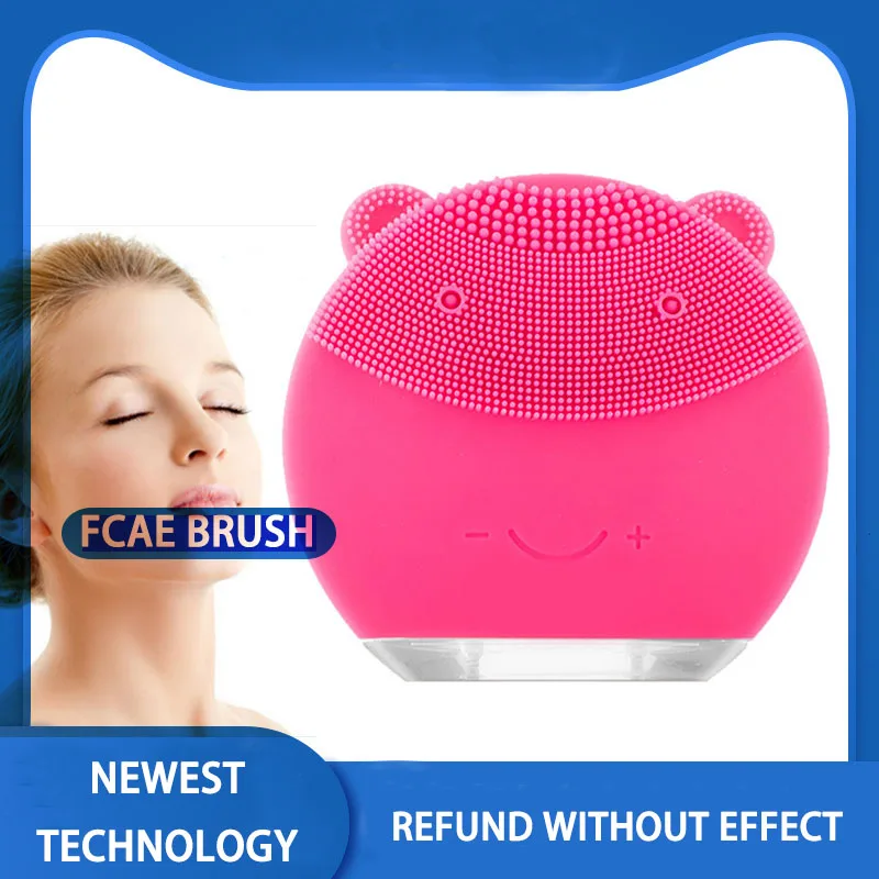 Мини электрическая Очищающая Массажная щетка для лица водостойкая силиконовая