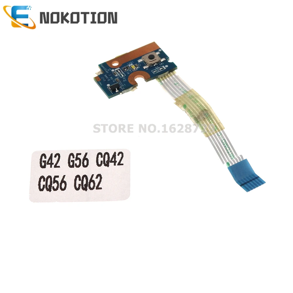 

NOKOTION DA0AX1PB6E0 для HP CQ62 G42 G62 G56 G72 CQ42 CQ56 CQ72 плата кнопки питания для ноутбука с кабелем