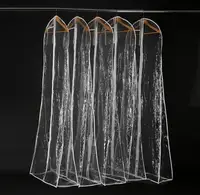 20pcs Wedding Dress Dust Cover PVC Clothing Garment Bags Transparent Solid Storage Bags SN751