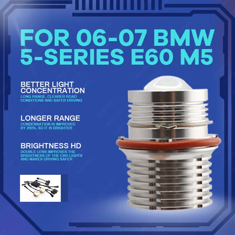 

No Error High Power 3-year Warranty IP65 12 LED White LED Angel Eyes Light For BMW 5-series Super Bright 2006 2007