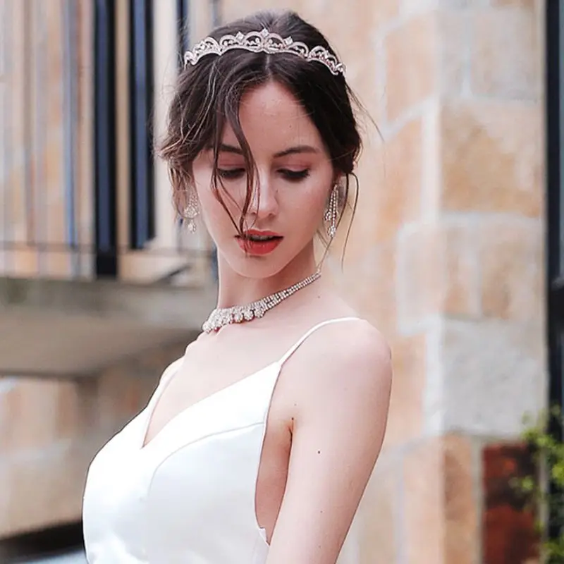 Винтажный Королевский барочный Ювелирная тиара Корона Свадебные Стразы повязка