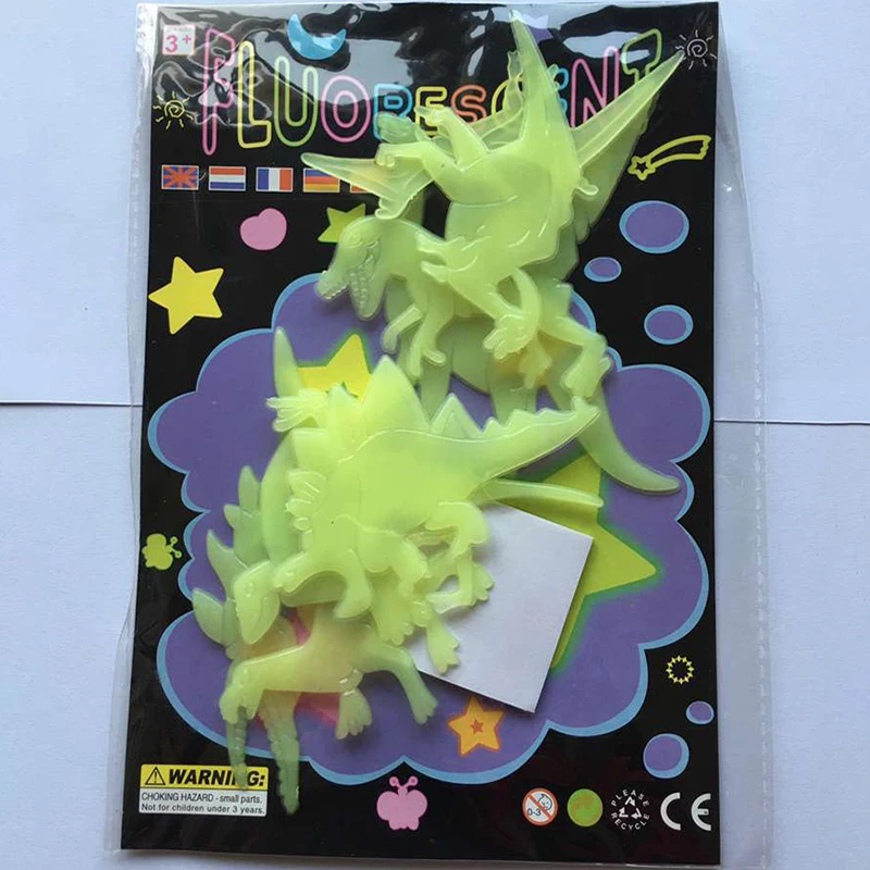 Креативная светящаяся наклейка в виде динозавра 9 дюймов s стерео 3D