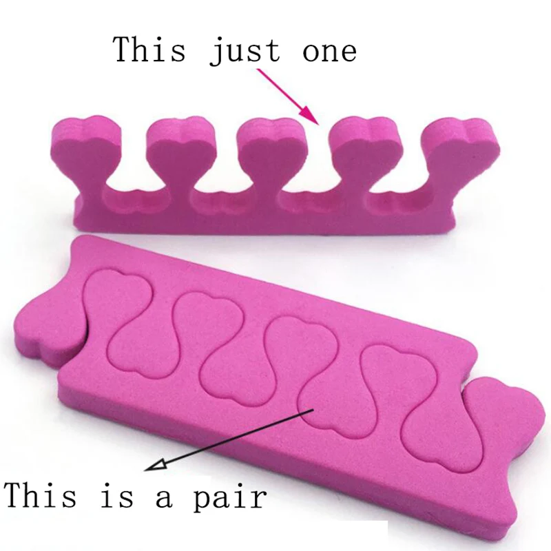 20Pcs Soft Foam Toe Separators Nail Art Sponge Popular Finger Separator Manicure Gel Tools Random | Красота и здоровье