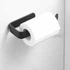 Держатель для туалетной бумаги, подвесная вешалка для туалетной бумаги, матовый черный цвет, аксессуары для ванной комнаты, настенное крепление из нержавеющей стали 304, держатель для бумаги