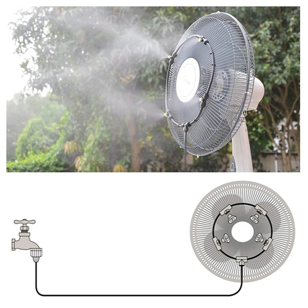 

New Water Misting Cooling System Kit Summer Sprinkler Brass Nozzle Outdoor Garden Greenhouse Park Plants Spray Hose Watering