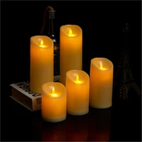 1pcs led candles for decoration cylindrical flickering flameless led electronic candle tea light wedding christmas deco tealight